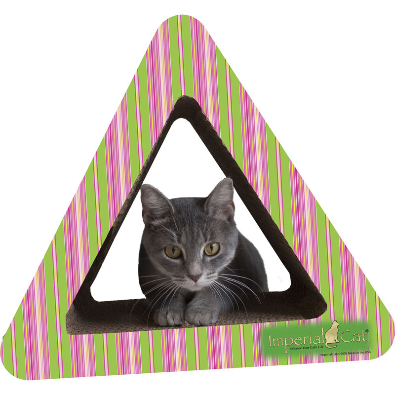 Poteau à griffes triangle Claycomb, Grattoir pour chats Stripe A, Oui