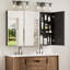 Armoire à pharmacie encastrée ou à fixation en surface biseautée sans cadre avec porte en miroir et tablettes réglables-988053134-988053122