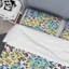 Ensemble de housse de couette en microfibre bleu / jaune / noir 3 pièces