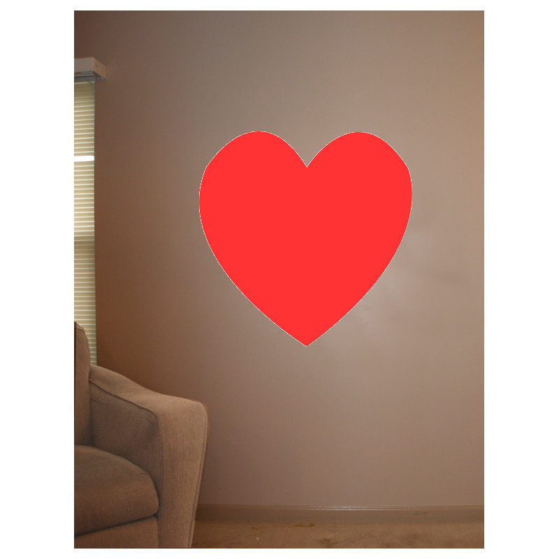 Adhésif décoratif cœur Saint-Valentin, H 48 po x l 47,5 po
