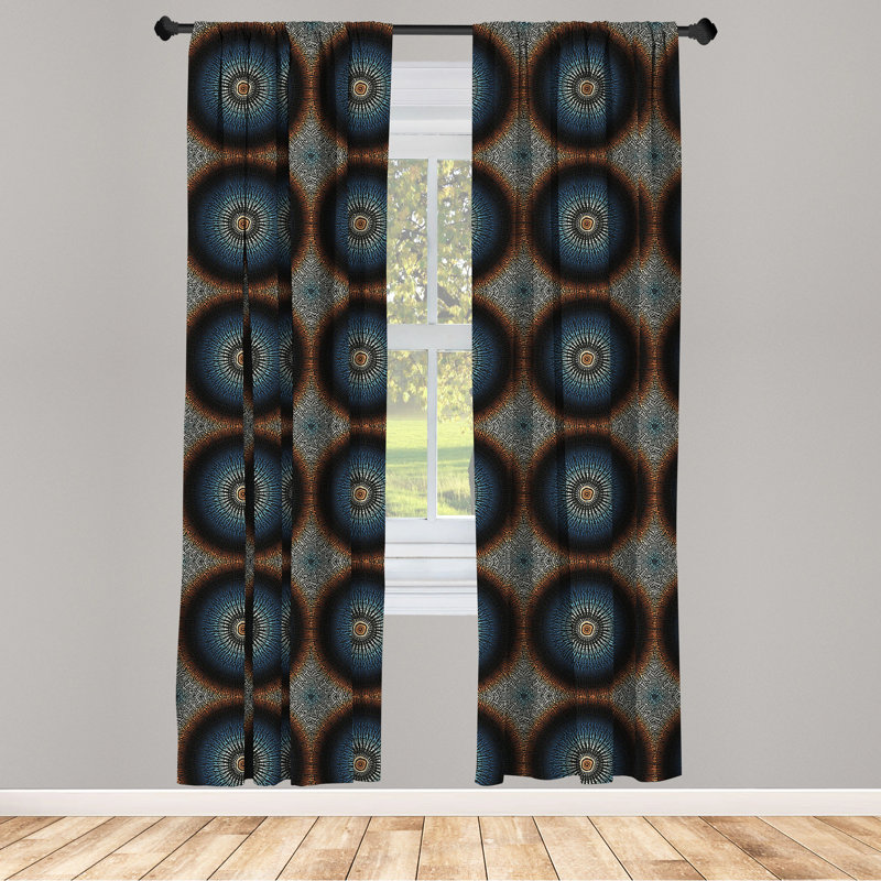 Mandala Semi-Sheer Rod Pocket Sliding Panel, 28" x 84"