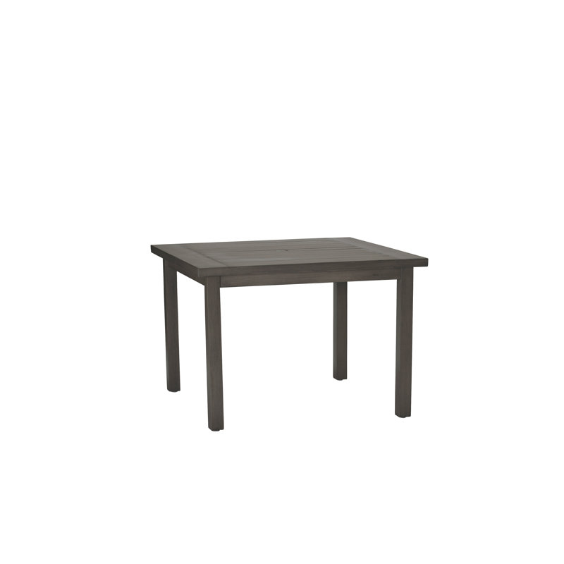 Club Aluminum Outdoor Dining Table, Slate Gray