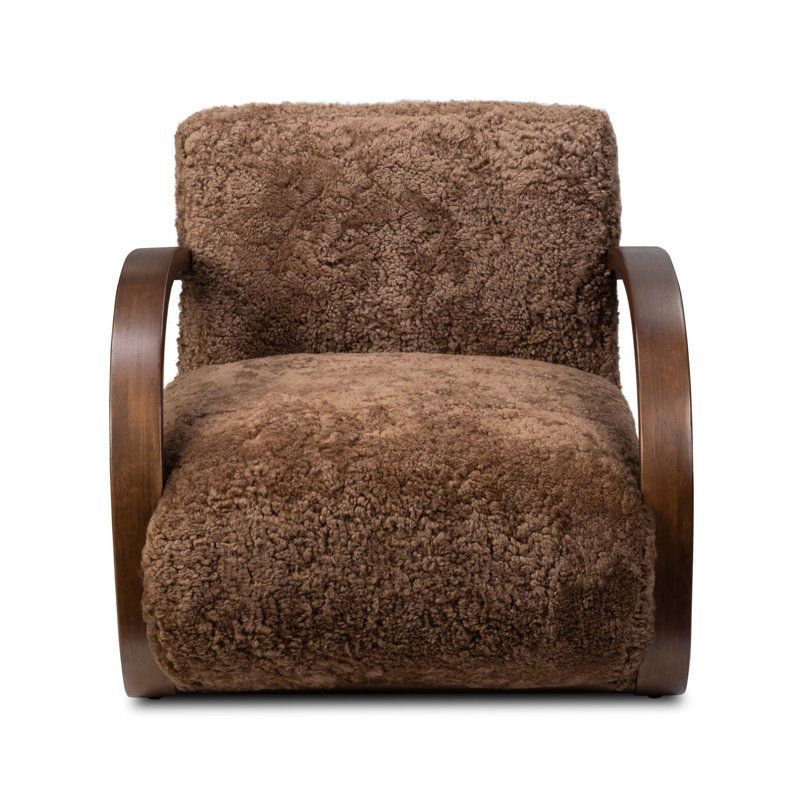 Burke Chair-Taupe Shearling, Amber Shearling