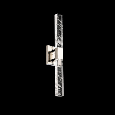 Baton 2 Light Crystal LED Wall Sconce