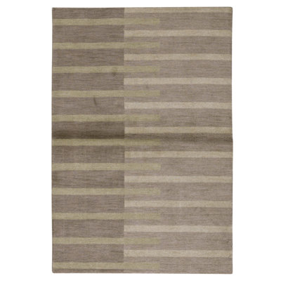 High-Quality Hand-Knotted Beige Area Rug
