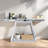 Modern 360° Mirror Reflective Console Table With Trapezoid Base And Scratch-resistant Design 
