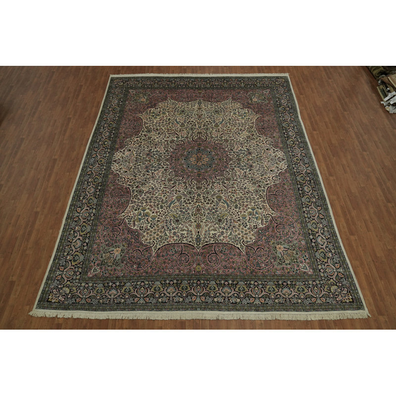 Grand tapis oriental en soie 12x15