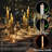 4Pcs  5 Arms Gold Floor Candelabra With Acrylic Lampshade for Birthday Party Home Decoration, Fit Led Taper Candles-453517296-459413767