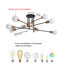 Cashon 8 -Light 81cm Semi Flush Mount-1901650365