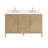 Felix  55" Fully Assembled Double Bathroom Vanity Set With Solid Surface White Granite Top and Backsplash