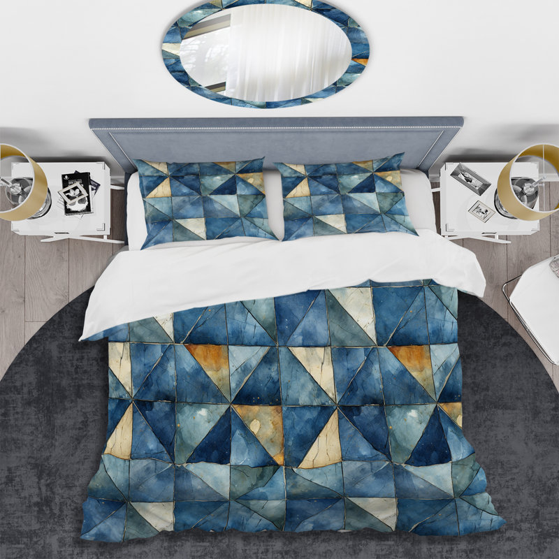 Ensemble de housse de couette Raaghav, Housse de couette simple + 1 taie décorative stan