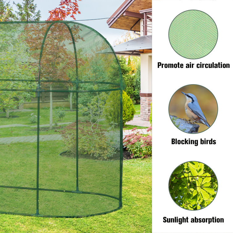 Crop Cage 10' x 3.3' x 5' Plant Protection Tent, Fruit Cage Netting Cover Aoodor