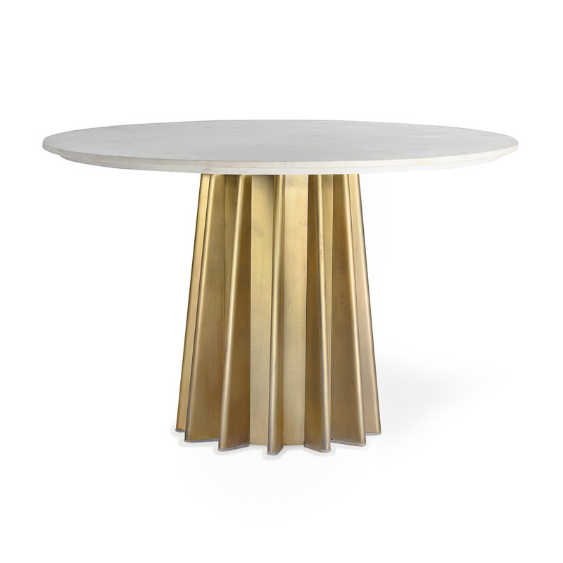 Premont Round Marble Top Dining Table