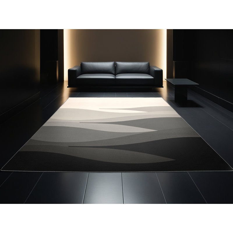 Tapis ombré brun lavabo lavable à la machine Panameno, Carré 5 pi