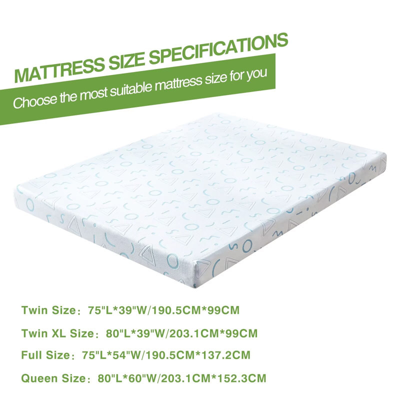 Medium Gel Memory Foam Mattress, Queen, 5"