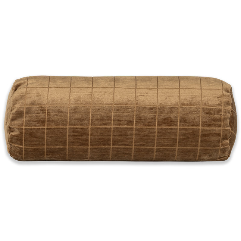 Coussin Sable Otterville, Géométrique or, Traversin H 8 po x l 20 po