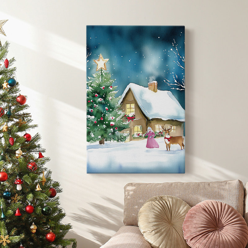 Art des Fêtes de Noël - Toile tendue avec châssis DCCLxx, H 18 po x l 12 po