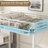 Full Metal Loft Bed with Extra-Large Storage Stairs and Reversible Staircase-129068228