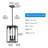 Farmhouse Outdoor Pendant Light, 3-Light Oil Rubbed Bronze Lantern Chandelier Ceiling Light Fixture Adjustable Height Hanging Lighting With Clear Glass For Porch, Kitchen Island, Dining Room, Entryway-249198052