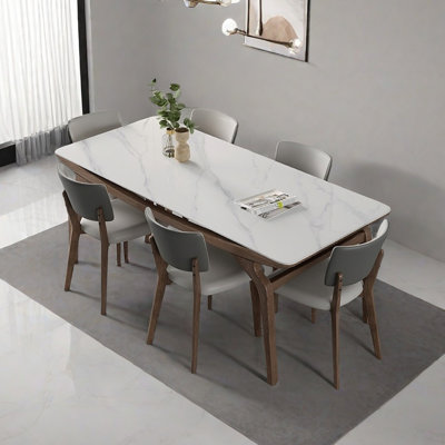 Ensembles de tables de salle à manger modernes et simples de style italien.