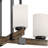 Didi 4-Light Indoor Walnut Hanging Chandelier with White Cased Glass Cylinder Shades