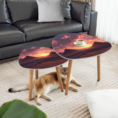 Ensemble de 2 tables basses gigognes Triangle Nesting