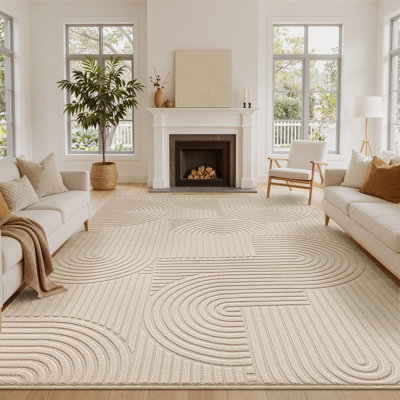 Tapis lavables pour le salon Beige moderne de couleur unie Moelleux tapis moelleux pour la chambre à coucher Tapis de sol antidérapant Boho Housse de tapis pour chambre d'enfant Salle à manger Cuisine Bureau
