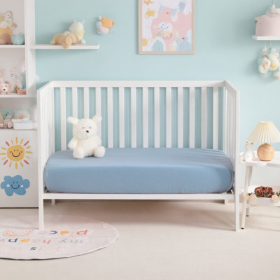 Ensemble de 2 draps-housse pour lit de bébé en coton mousseline double couche, housse de matelas pour tout-petit respirant
