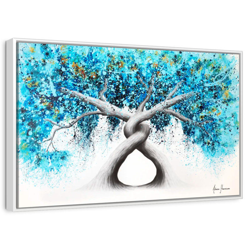 Torsion des arbres récifaux, 19 po x 13 po, Cadre flottant blanc