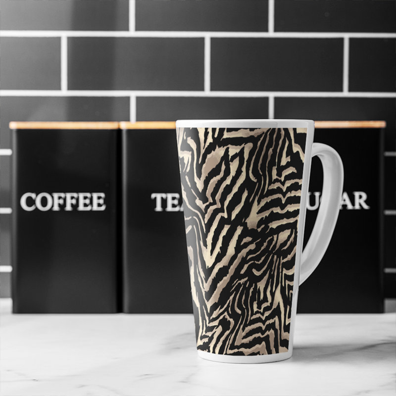 Zebra Print Latte Mug
