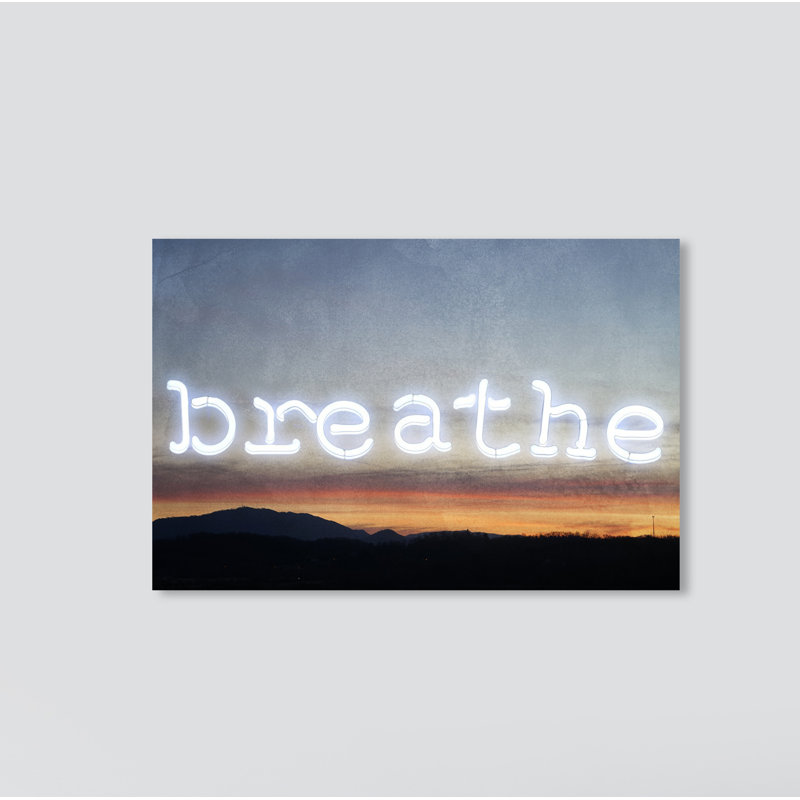 Breathe - Graphic Art, 20" H x 30" W x 1.5" D, Wrapped Canvas