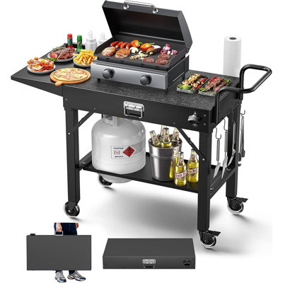 Grill Cart For Blackstone Griddle, Portable Outdoor BBQ ...