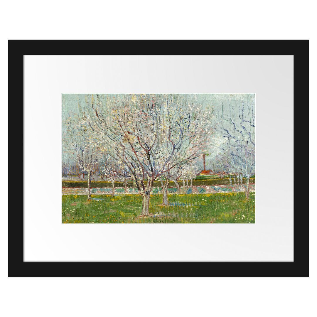 Gerahmter Kunstdruck Flowering Orchard Plum Tree von Vincent Van Gogh