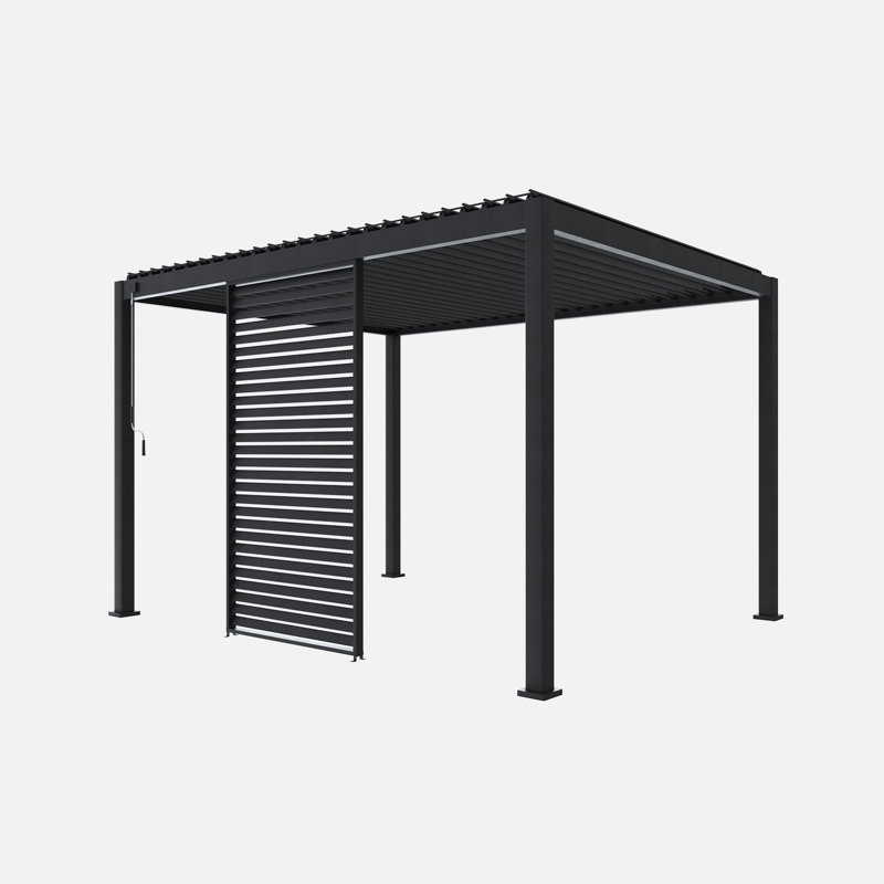 Mirajane 130cm Aluminium Pergola Shutter, 238cm H x 123cm W x 6cm D