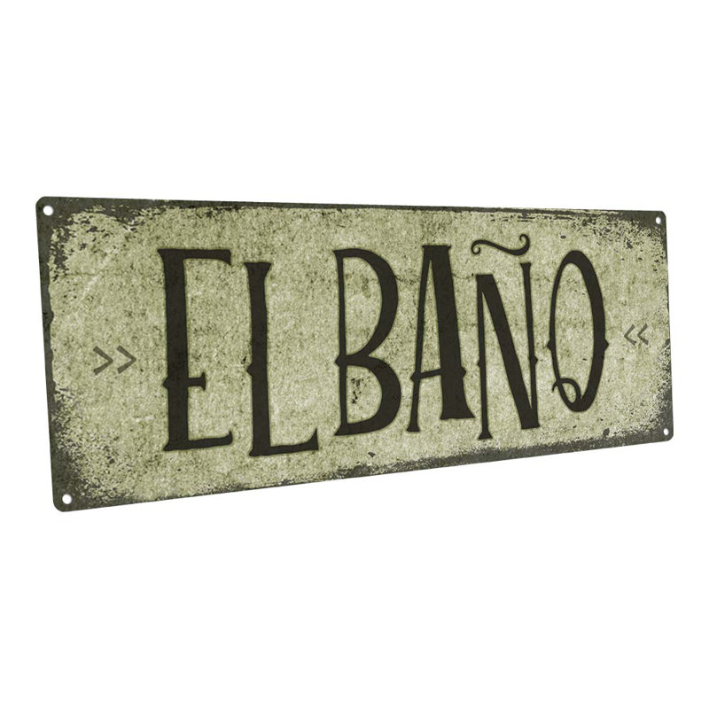 El Baño - impression sur métal, Métal, H 11,5 po x l 31 po x P 0,04 po