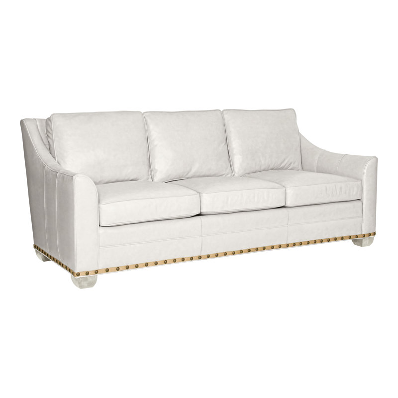 Canapé-lit Nicholas, Wrenn, Non, Cuir véritable Regent Chalk