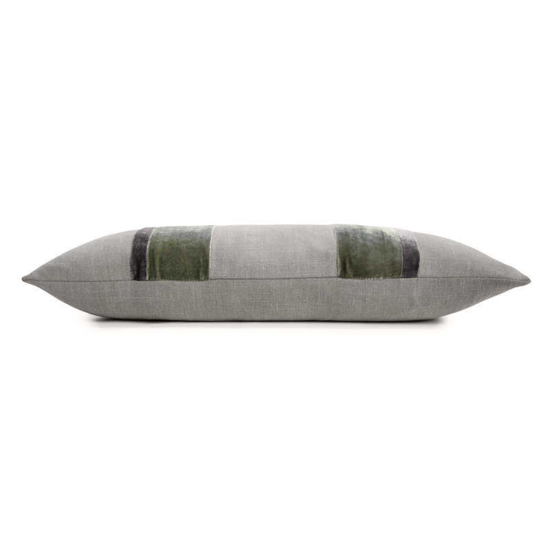 Stripe Lumbar Pillow Cover & Insert, Oregano, 12" x 24"