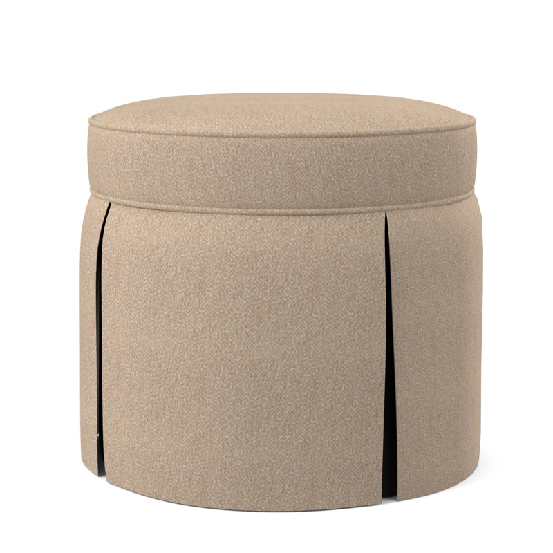 Bella Upholstered Ottoman, Maya Wheat Polyester Blend