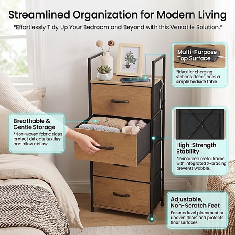 4 Drawer Storage Drawer