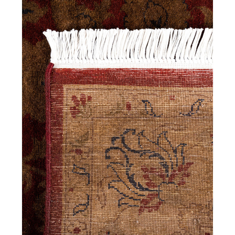 Overdyed One-of-a-Kind 4' 2" X 6' 2" Hand Knotted Area Rug