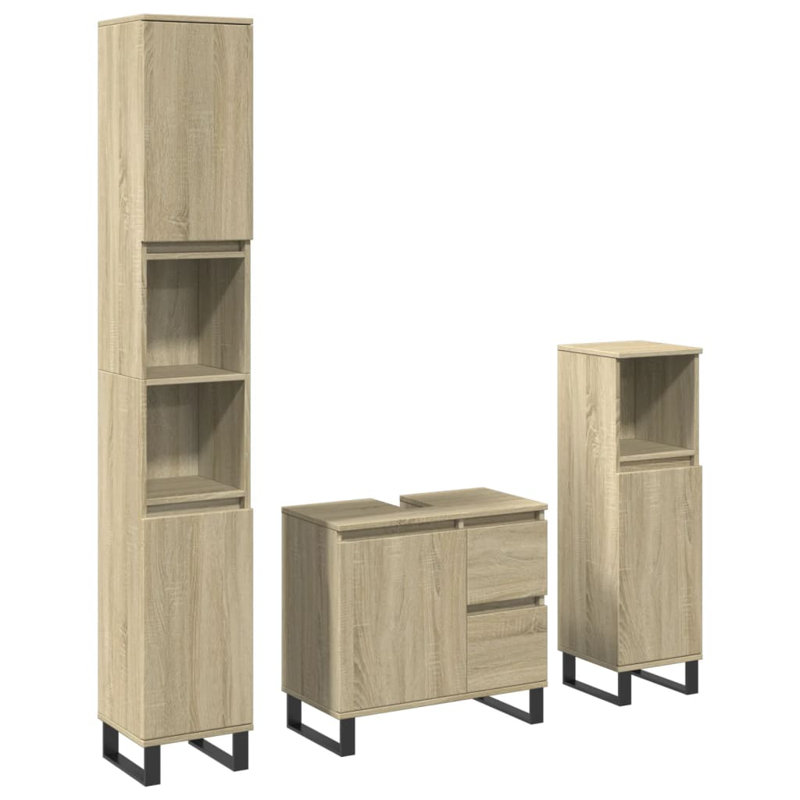 Sarabi Bathroom Furniture Suite, Sonoma Oak