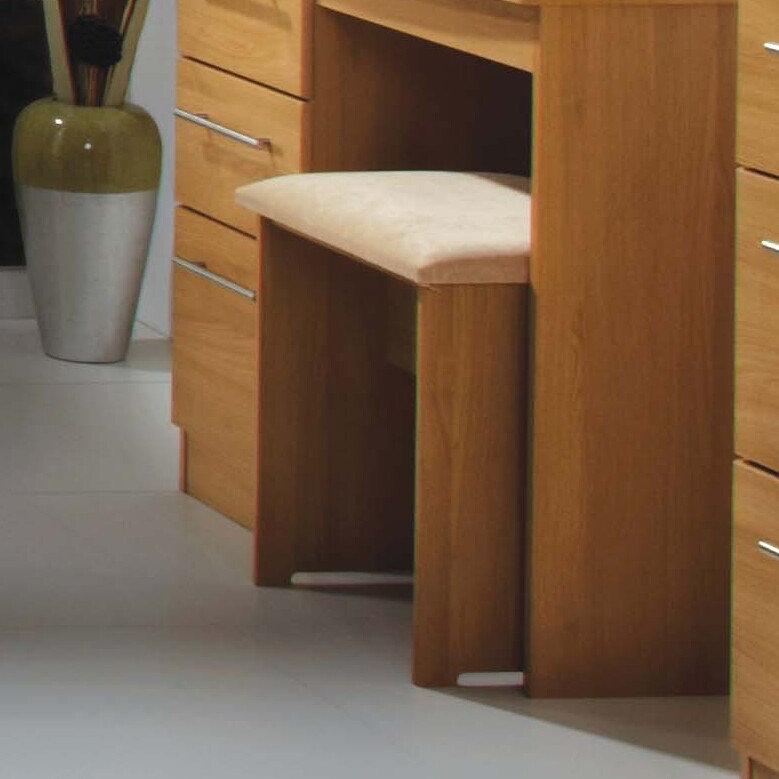 Fully Assembled Lyndale Dressing Table Stool, English Oak