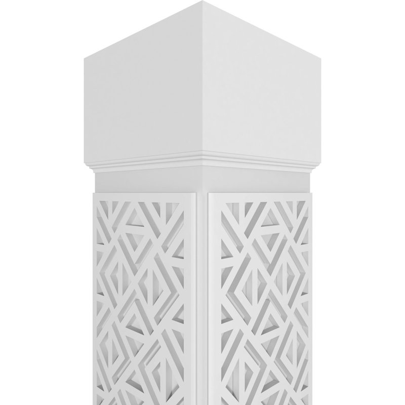 Colonne carrée Mid-Century Craftsman, H 120 po x l 9 5/8 po x P 9 5/8 po
