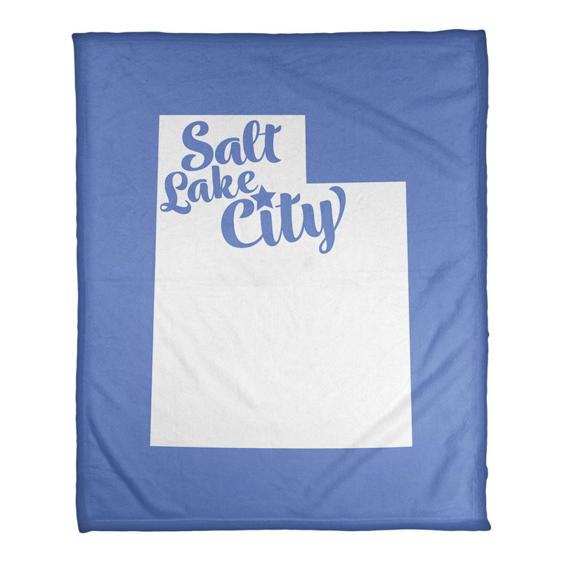 Jeté polaire en utah sel lake city, l 52,5 po x L 62,5 po, bleu