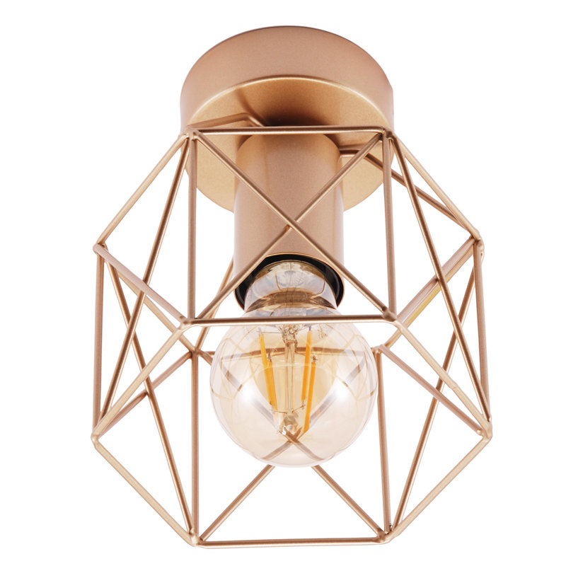 Semi Flush Mount, Brushed Gold