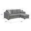 Canapé-lit modulaire réversible gris-174255190-174255188