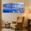 «Birds Mountain Lake Reflection Water Lily Bird», ensemble de 3 impressions sur toile-2101246024