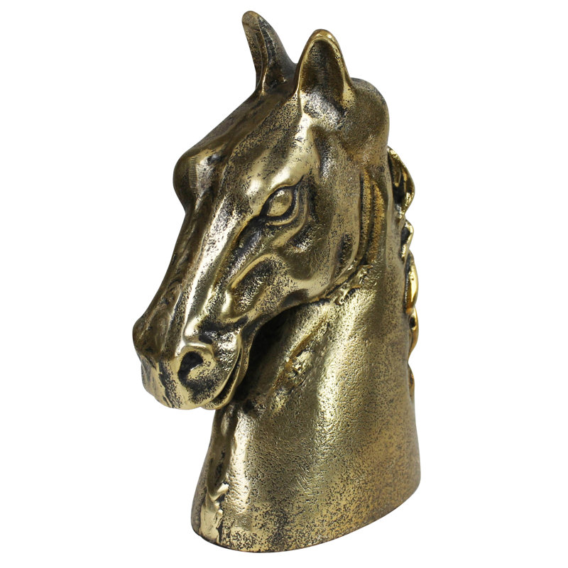 Horse Head, Brass Antique