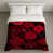 Motif floral rouge foncé