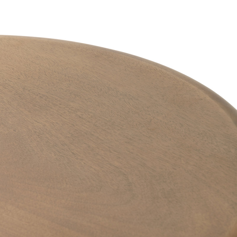 Table basse Arwin, Bois d'hévéa bruni